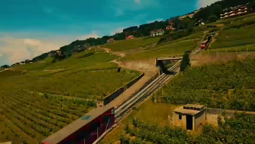 Vignobles de Lavaux filmés au drone